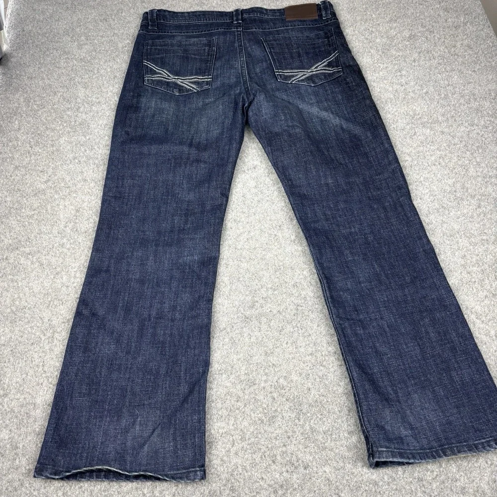 TK Axel Slim Boot Jeans‎ Mens 38x32 (Fits 40x32) Dark Wash Western Blue Denim
